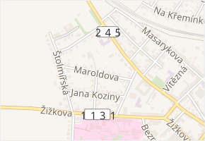 Maroldova v obci Český Brod - mapa ulice