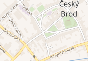 náměstí Husovo v obci Český Brod - mapa ulice