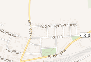 Slezská v obci Český Brod - mapa ulice