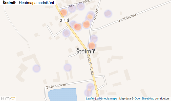 Mapa Štolmíř - Firmy v části obce.