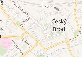 Tyršova v obci Český Brod - mapa ulice