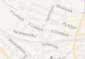 V Lukách v obci Český Brod - mapa ulice