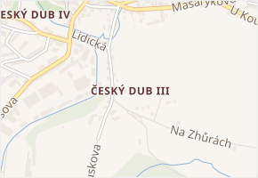 Český Dub III v obci Český Dub - mapa části obce