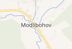 Modlibohov v obci Český Dub - mapa části obce