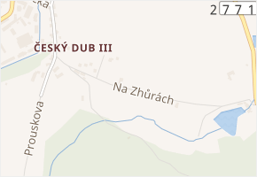 Na Zhůrách v obci Český Dub - mapa ulice