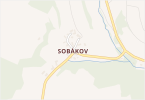 Sobákov v obci Český Dub - mapa části obce