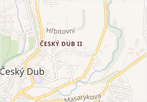 U Zahradnictví v obci Český Dub - mapa ulice