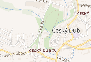 V Parku v obci Český Dub - mapa ulice