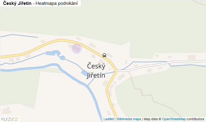 Mapa Český Jiřetín - Firmy v části obce.