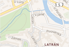 Latrán v obci Český Krumlov - mapa ulice