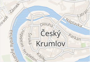 Panská v obci Český Krumlov - mapa ulice