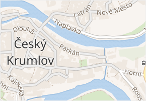 Parkán v obci Český Krumlov - mapa ulice