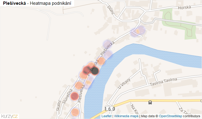 Mapa Plešivecká - Firmy v ulici.