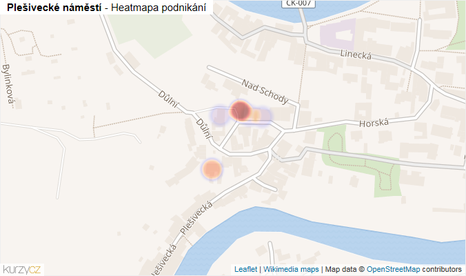 Mapa Plešivecké náměstí - Firmy v ulici.