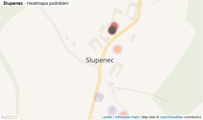 Mapa Slupenec - Firmy v části obce.