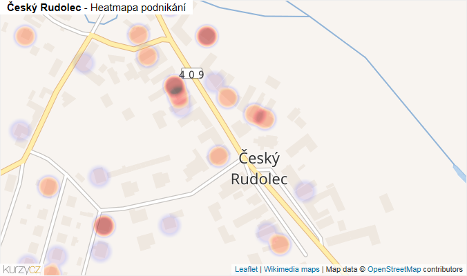 Mapa Český Rudolec - Firmy v části obce.