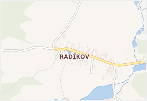 Radíkov v obci Český Rudolec - mapa části obce