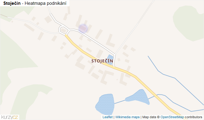 Mapa Stoječín - Firmy v části obce.