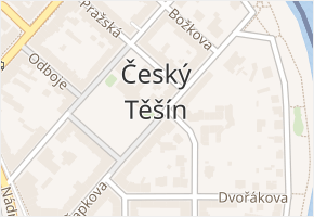 Český Těšín v obci Český Těšín - mapa části obce