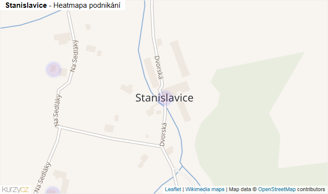 Mapa Stanislavice - Firmy v části obce.