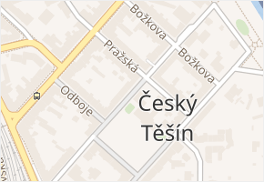 Štefánikova v obci Český Těšín - mapa ulice