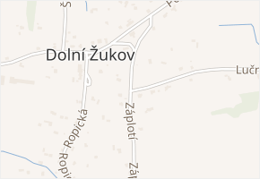 Záplotí v obci Český Těšín - mapa ulice