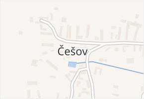 Češov v obci Češov - mapa části obce