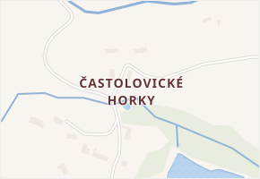Častolovické Horky v obci Čestice - mapa části obce