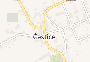 Čestice v obci Čestice - mapa části obce