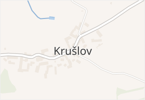 Krušlov v obci Čestice - mapa části obce