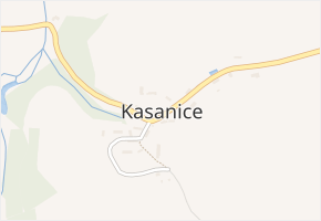 Kasanice v obci Čestín - mapa části obce