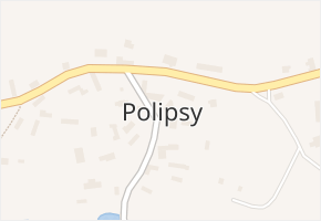 Polipsy v obci Čestín - mapa části obce