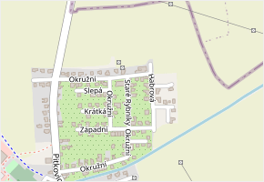 Staré Rybníky v obci Čestlice - mapa ulice
