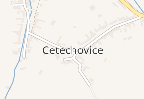Cetechovice v obci Cetechovice - mapa části obce