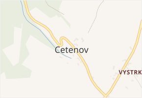 Cetenov v obci Cetenov - mapa části obce