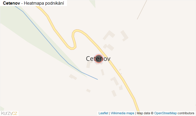 Mapa Cetenov - Firmy v části obce.