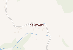 Dehtáry v obci Cetenov - mapa části obce
