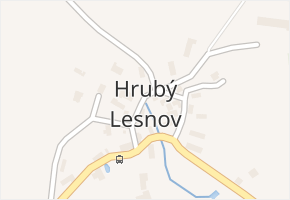Hrubý Lesnov v obci Cetenov - mapa části obce