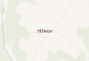 Těšnov v obci Cetenov - mapa části obce