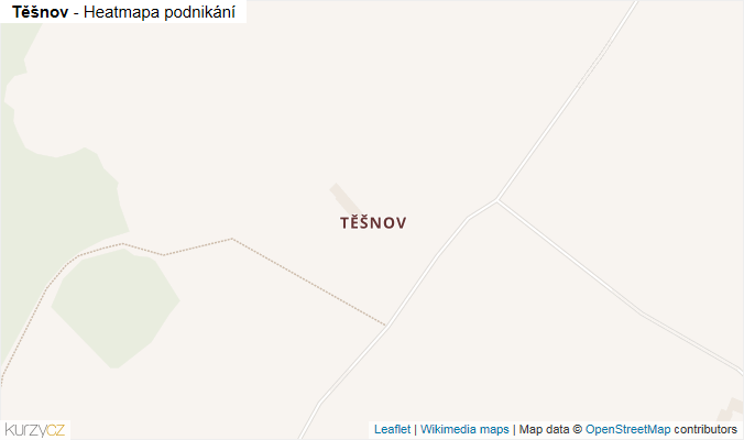 Mapa Těšnov - Firmy v části obce.