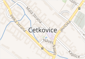 Cetkovice v obci Cetkovice - mapa části obce