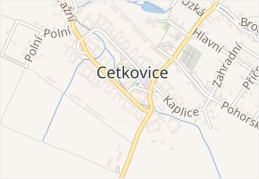Náves v obci Cetkovice - mapa ulice