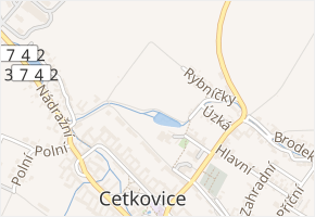 Rybníčky v obci Cetkovice - mapa ulice