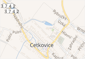 Sadová v obci Cetkovice - mapa ulice