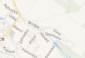 Úvoz v obci Cetkovice - mapa ulice