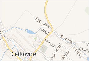 Úzká v obci Cetkovice - mapa ulice