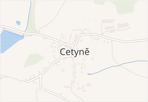 Cetyně v obci Cetyně - mapa části obce