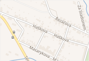 Haškova v obci Chabařovice - mapa ulice