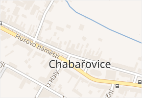 Husovo náměstí v obci Chabařovice - mapa ulice