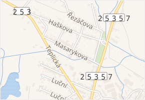 Masarykova v obci Chabařovice - mapa ulice